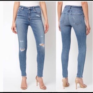 AGOLDE Sophie High Rise Skinny distress Jeans 25